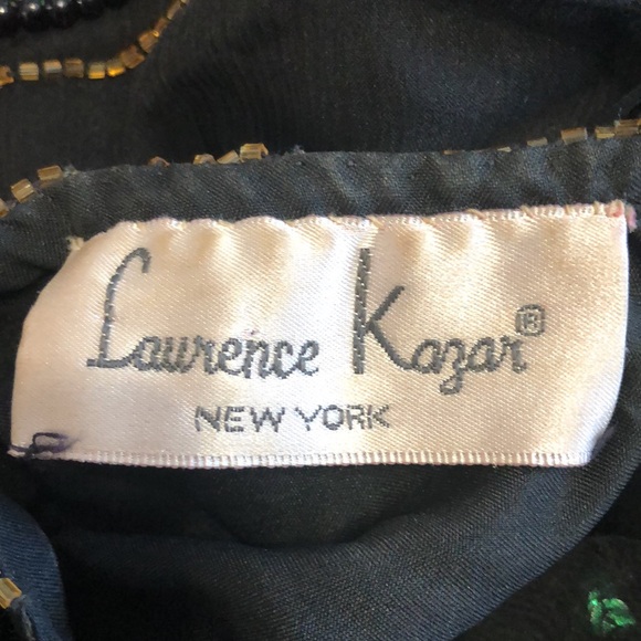 Vintage Lawrence Kazer Evening top Women's PS formal sequins cocktail 100% silk - Picture 9 of 12